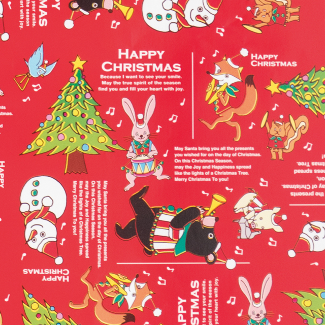 クリスマスジョリーバンド包装紙-1