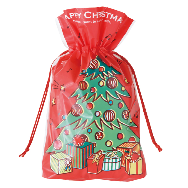 クリスマスジョリーバンドギフト巾着バッグ 3 3 ラッピング袋 ギフトバッグ ギフト ラッピング用品 包装資材通販 Heads ヘッズ