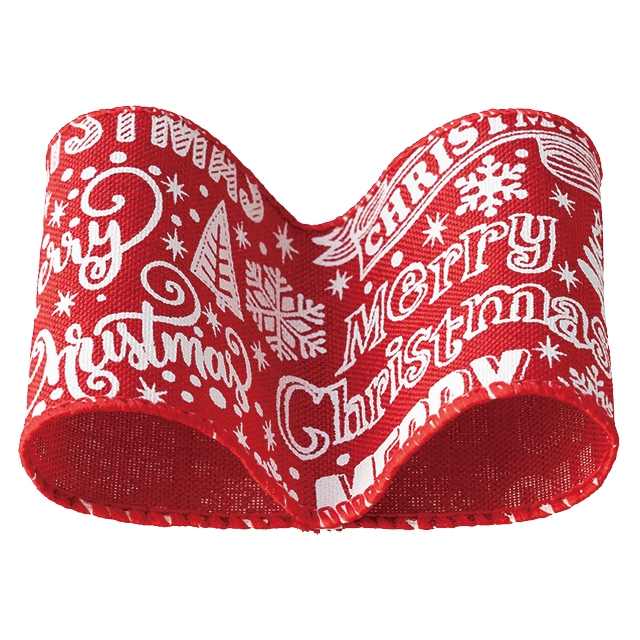 クリスマスナチュラルワイヤーリボン レッド リボン ギフト ラッピング用品 包装資材通販 Heads ヘッズ