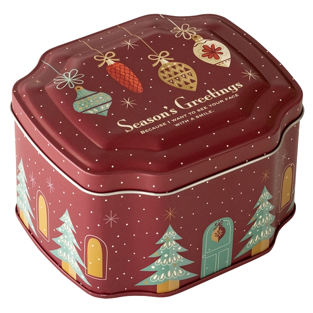 クリスマスオーナメントギフト缶-1(レッド): ギフト箱・紙トレー｜ギフト、ラッピング用品、包装資材通販 HEADS ヘッズ
