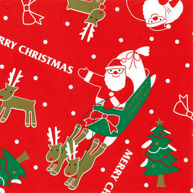 クリスマスサンタ包装紙-1