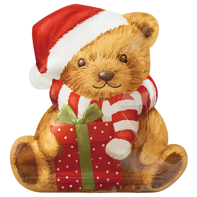 クリスマスサンタベアダイカットジップ付バッグ-S
