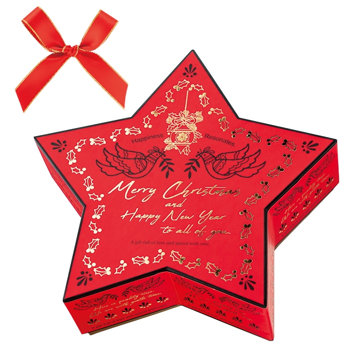 クリスマス星型貼箱-M: ギフト箱・紙トレー｜ギフト、ラッピング用品 