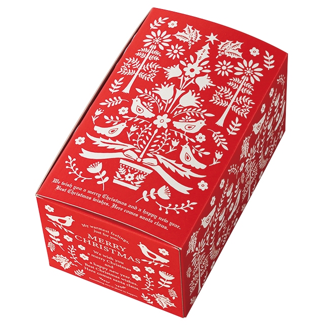 クリスマススカンジナビアギフトBOXワイド型-M: ギフト箱・紙トレー