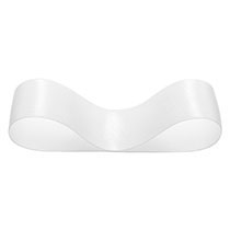片面サテンリボンWHITE25mm