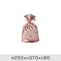 アルミ蒸着リボン付バッグ-SS／ピンク