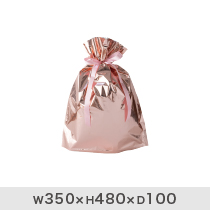 アルミ蒸着リボン付バッグ-S／ピンク