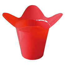 花型ポット/レッド-3