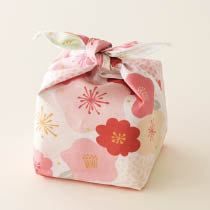 和風花柄あづまバッグセット／ピンク