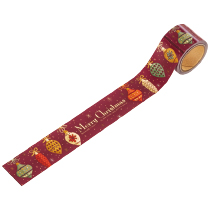 クリスマスオーナメントシール付ロール棚ポスター