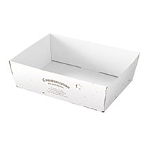 アンティークホワイトペーパーギフトトレイ-1/ハーフ