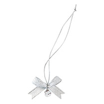 ビーズ付ゴムタッグ-シャインシルバー