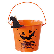 ブラックハロウィンブリキバケツ-S