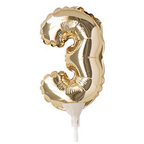 ナンバーバルーンフラワーピックM-3