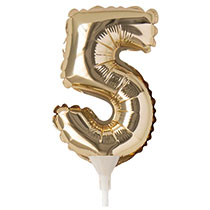 ナンバーバルーンフラワーピックM-5