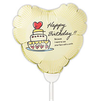 バルーンフラワーピックL-2/BIRTHDAY