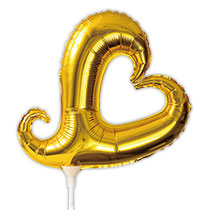 バルーンフラワーピックLL-1／ハートゴールド