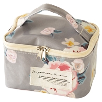 ボンフルールポーチ-M／グレー［ハンドル付］