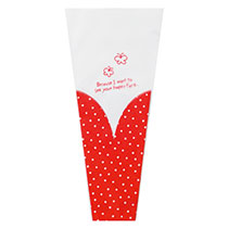 チョウチョOPPギフトバッグ-1/レッド