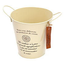 カンパーニュブリキバケツ-L/アイボリー