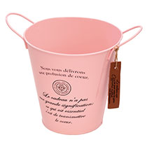 カンパーニュブリキバケツ-L/ピンク