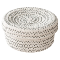 コットンロープフタ付丸底バスケット-S