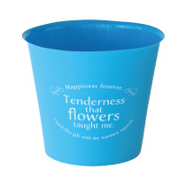 カラフルフラワーポット-S／マットブルー