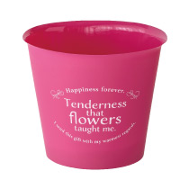 カラフルフラワーポット-S／マットピンク