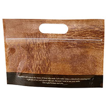 クレヨンアートジップ付バッグ-SW／ブラウン