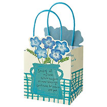 クレヨンフラワーダイカットペーパーバッグ-1／ネモフィラ