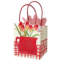 クレヨンフラワーダイカットペーパーバッグ-1／チューリップ