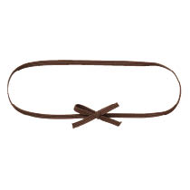 リボンゴムタッグ-2／ダークブラウン