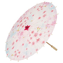 さくらデコレーション和傘-1/水色