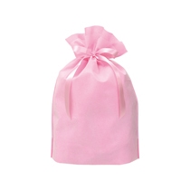 2重不織布リボン付バッグ-M/ピンク