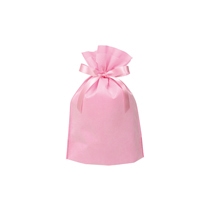 2重不織布リボン付バッグ-S/ピンク