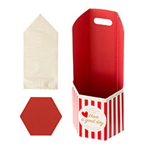 イージーフラワーペーパーボックス-M/ストライプ