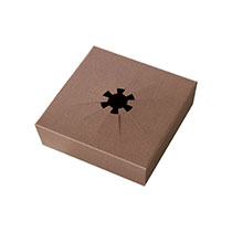 フラワークリアBOXスタンド-ブラウンL