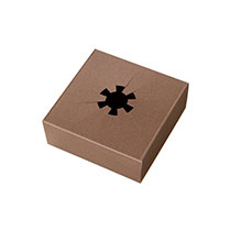 フラワークリアBOXスタンド-ブラウンM