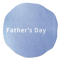 父の日シール-13/マットブルー