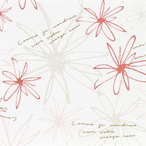 フラワー包装紙/レッド-1