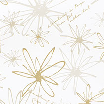 フラワー包装紙/ゴールド-3