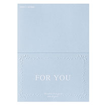 二つ折メッセージギフトカード-6/ブルー