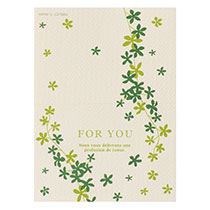 二つ折メッセージギフトカード-7/クローバー