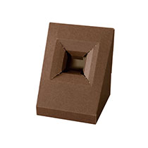 フラワークリアBOX斜めスタンド-ブラウンS