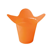 花型ポット/オレンジ-3