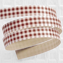 ギンガムチェックプリントカーリングリボンBR-3