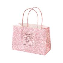 グレイスフルフラワーペーパーバッグ-2／モーブピンク