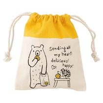 グラットンベア巾着バッグ-S