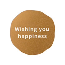 メッセージシールマットゴールド-10／Wishing you happiness