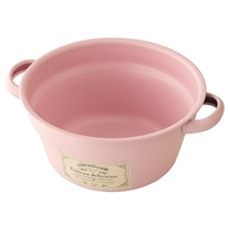 ガトーブリキ丸型バケツ-M/ピンク